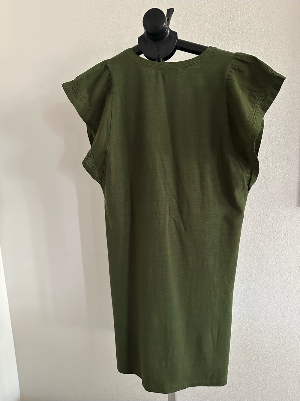 LOFT Olive Green Short-Sleeve V-Notch Tunic - Picture 2 of 5
